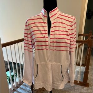 T by Talbots cotton zip up jacket with pockets. Washed and never worn. Size PL